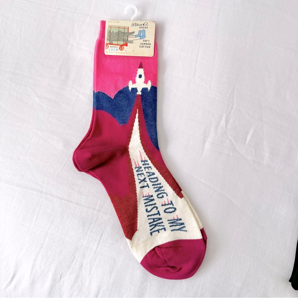HEADING TO MY NEXT MISTAKE Women's Crew Socks